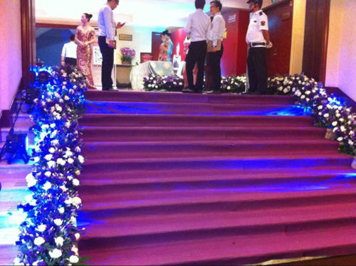 唯美的发布会现场布置