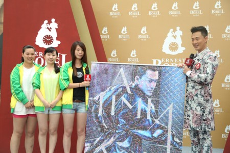 粉丝赠予林峯用6666张演唱会照片拼成的马赛克海报