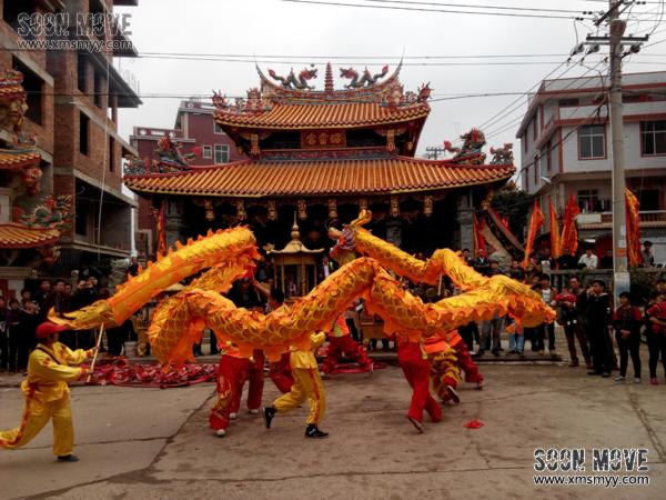 泉州安溪庙会活动舞龙表演 (3)