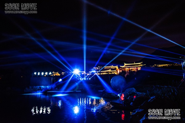 印象紫帽山山水大剧开场灯光秀３