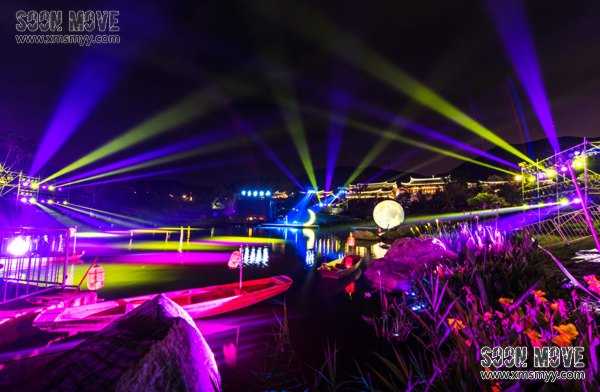 泉州印象紫帽山山水大剧现场唯美灯光效果美轮美奂 (6)